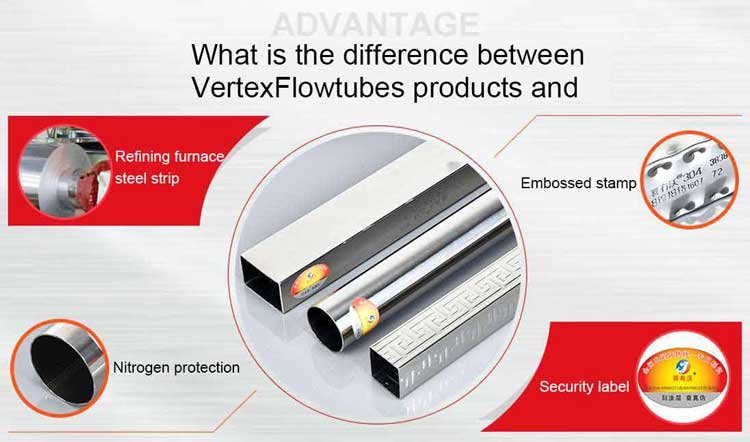 VertexFlowtubes Stainless steel tubes Product Features