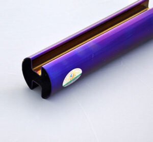 304 stainless steel colored double groove pipe - purple